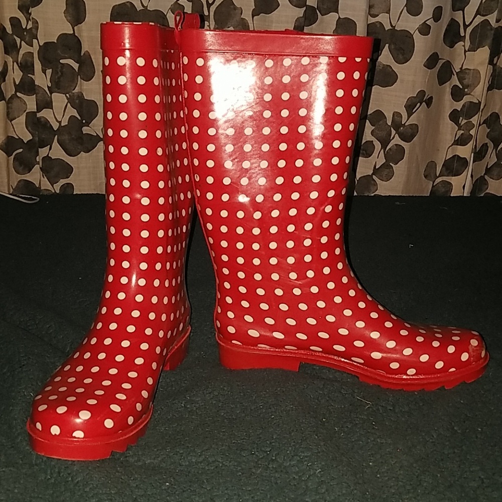 Polka Dot Rain Boots